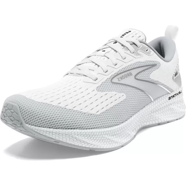 Brooks Mens Levitate 6 Neutral Running ShoeBright WhiteOyster Mushroom