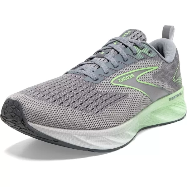 Brooks Mens Levitate 6 Neutral Running ShoePrimer GreyNeon Green