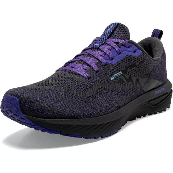 Brooks Mens Revel 6 Neutral Running ShoeBlackEbonyLiberty