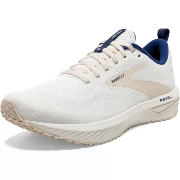 Brooks Mens Revel 6 Neutral Running ShoeWhiteMarshmallowBlue
