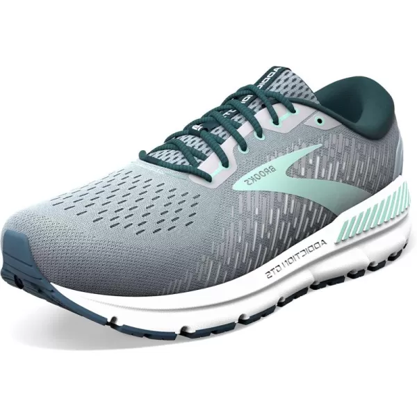 Brooks Womens Addiction GTS 15 Supportive Running ShoeGreyNavyAqua