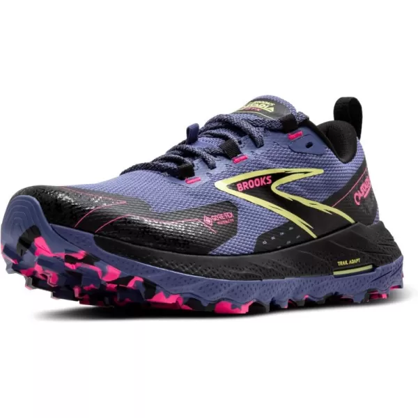 Brooks Womens Cascadia 18 GTX Waterproof Mountain Trail Running ShoeGrey BlueBlackPink
