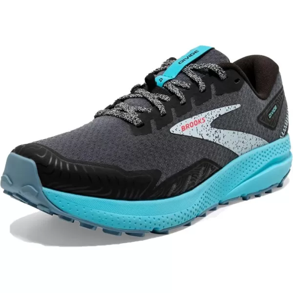 Brooks Womens Divide 4 Trail Running ShoeBlack Ebony Bluefish