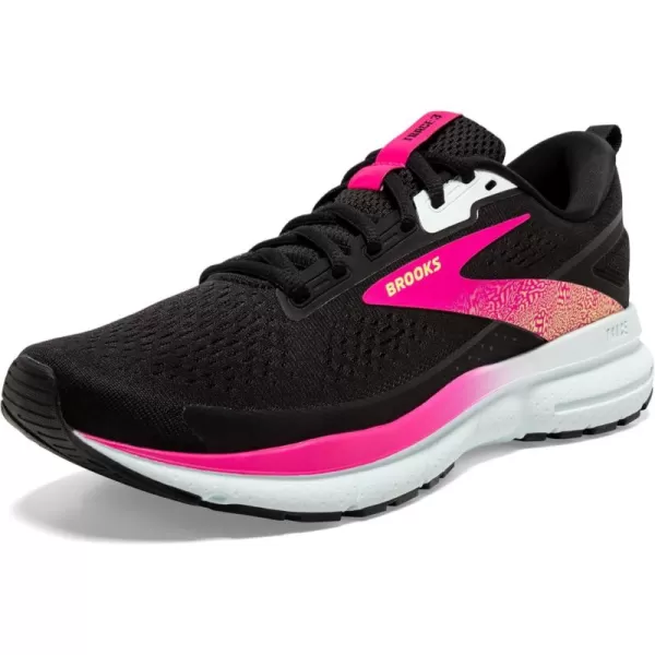 Brooks Womens Trace 3 Neutral Running ShoeBlackBluePink Glo