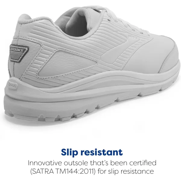 Brooks Mens Addiction Walker 2 Walking ShoeWhiteWhite