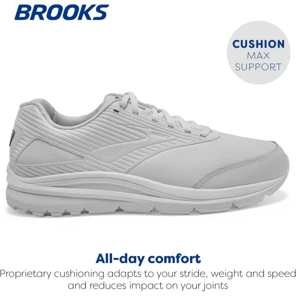 Brooks Mens Addiction Walker 2 Walking ShoeWhiteWhite