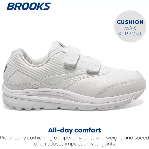 Brooks Mens Addiction Walker VStrap 2 Walking ShoeWhiteWhite