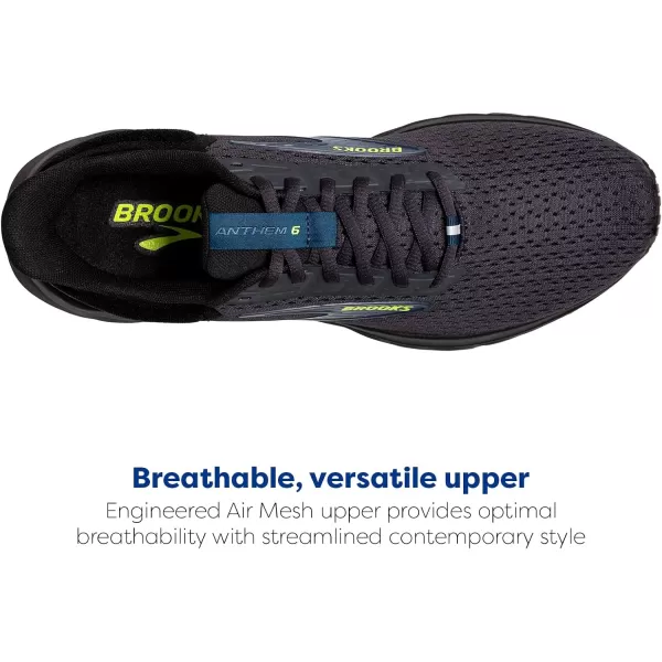 Brooks Mens Anthem 6 Neutral Running ShoeEbonyBlackBlue