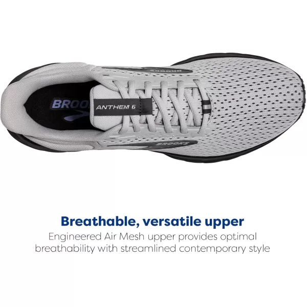 Brooks Mens Anthem 6 Neutral Running ShoeGreyBlackened PearlGrey
