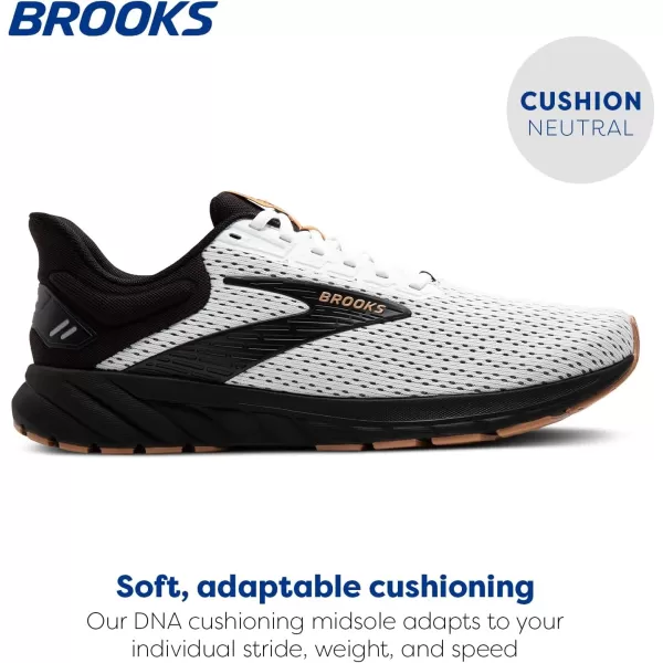 Brooks Mens Anthem 6 Neutral Running ShoeWhiteBlackTan