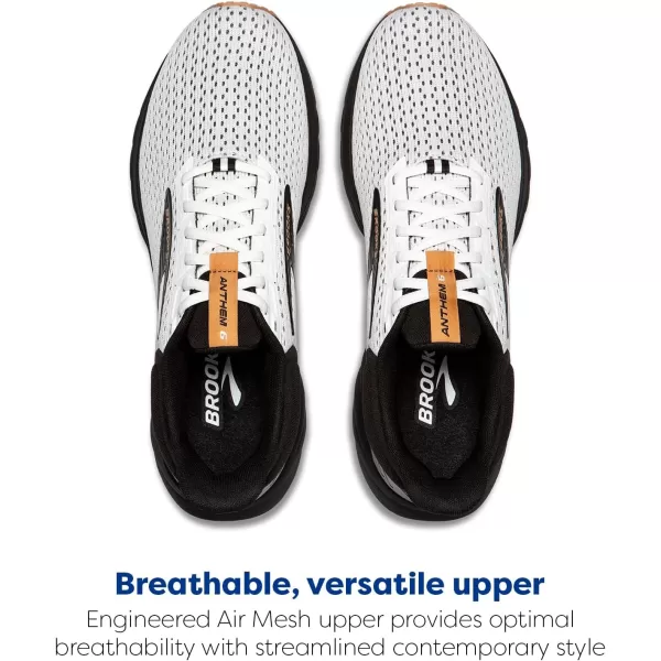 Brooks Mens Anthem 6 Neutral Running ShoeWhiteBlackTan