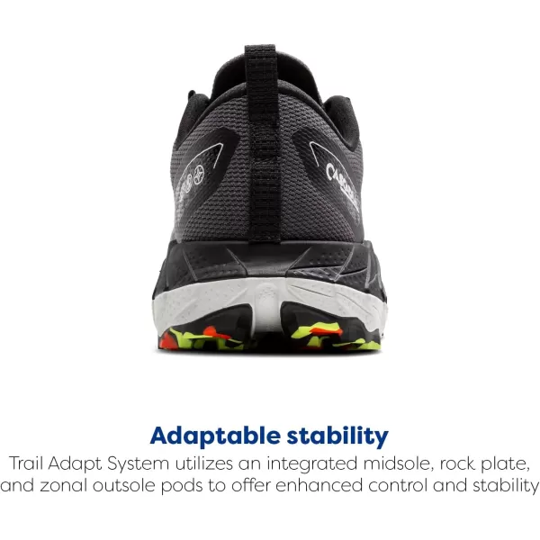 Brooks Mens Cascadia 18 GTX Waterproof Mountain Trail Running ShoeBlackened PearlBlackTomato