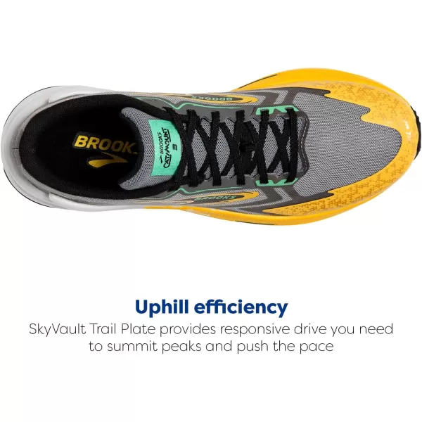 Brooks Mens Catamount 3 Trail Running ShoeLemon ChromeSedona Sage