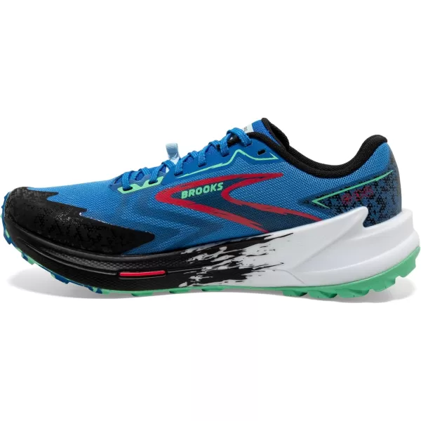 Brooks Mens Catamount 3 Trail Running ShoeVictoria BlueBlackSpring Bud