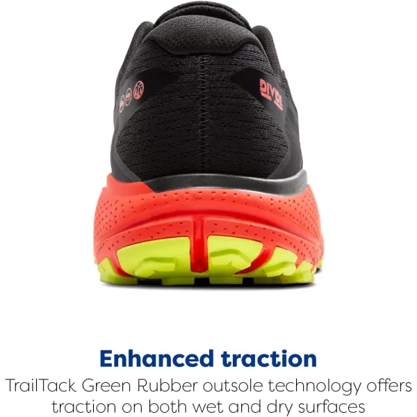 Brooks Mens Divide 5 Trail Running ShoeBlackCherryLime