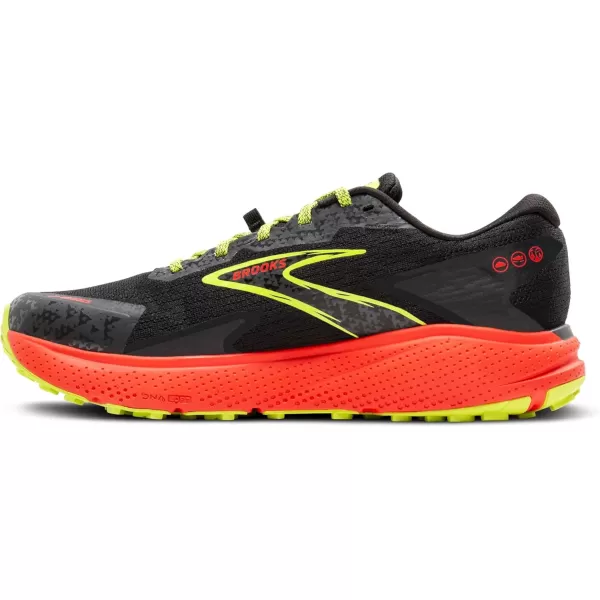 Brooks Mens Divide 5 Trail Running ShoeBlackCherryLime