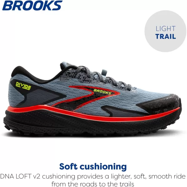Brooks Mens Divide 5 Trail Running ShoeCitadelEbonyLime
