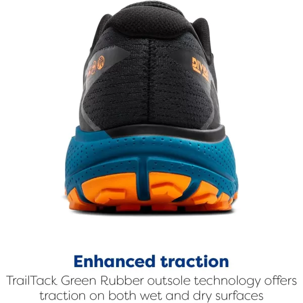 Brooks Mens Divide 5 Trail Running ShoeEbonyBlue SapphireOrange