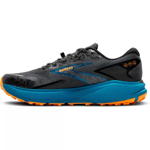 Brooks Mens Divide 5 Trail Running ShoeEbonyBlue SapphireOrange