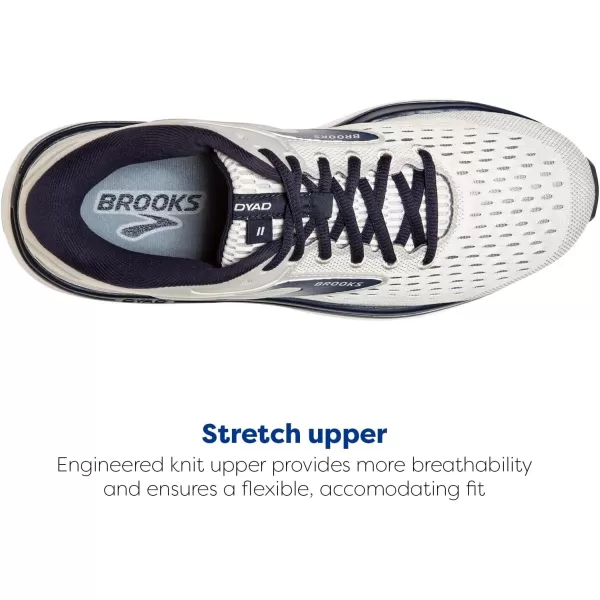 Brooks Mens Dyad 11 Running ShoeAntarcticaGreyPeacoat