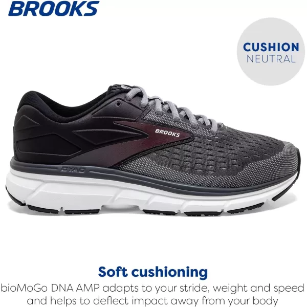 Brooks Mens Dyad 11 Running ShoeBlackened PearlAlloyRed
