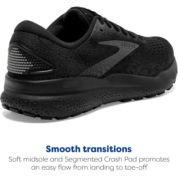 Brooks Mens Ghost 16 Neutral Running ShoeBlackBlackEbony