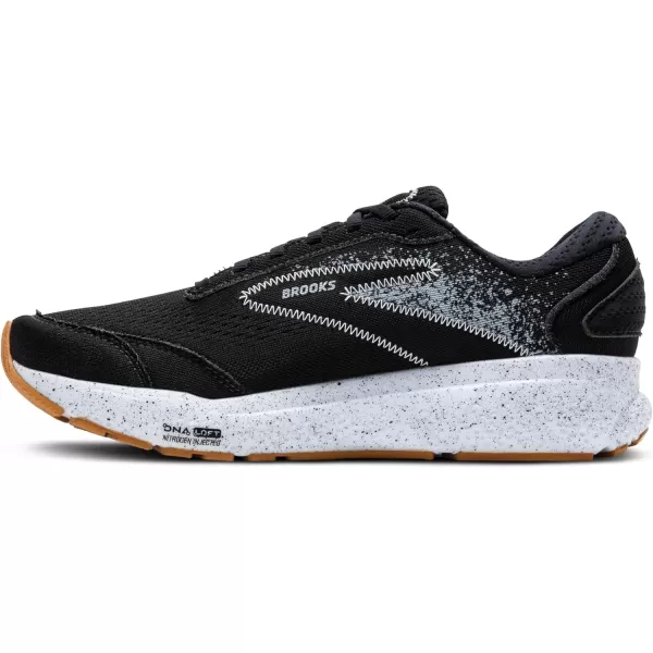 Brooks Mens Ghost 16 Neutral Running ShoeBlackBlackened PearlWhite