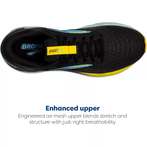 Brooks Mens Ghost 16 Neutral Running ShoeBlackForged IronBlue