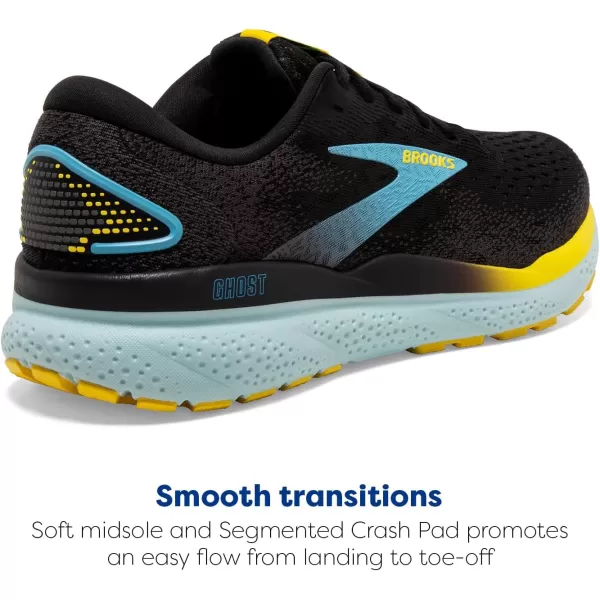 Brooks Mens Ghost 16 Neutral Running ShoeBlackForged IronBlue
