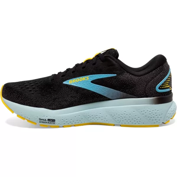 Brooks Mens Ghost 16 Neutral Running ShoeBlackForged IronBlue