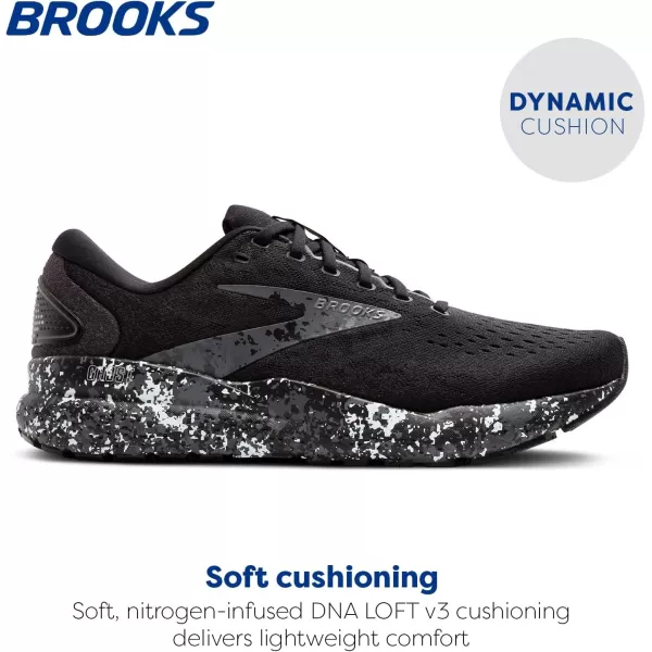 Brooks Mens Ghost 16 Neutral Running ShoeBlackIronLava