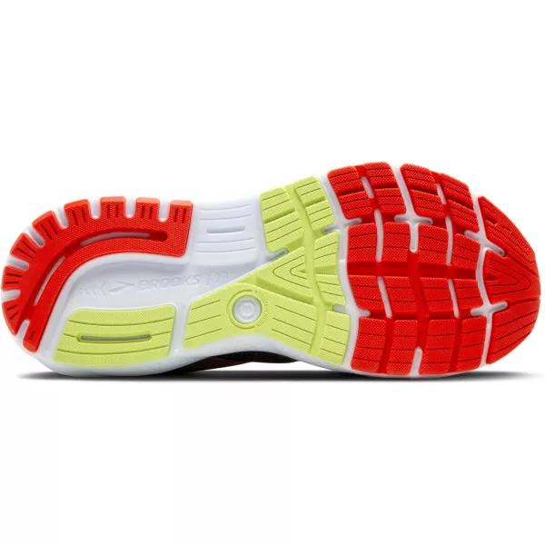 Brooks Mens Ghost 16 Neutral Running ShoeBlackMandarin RedGreen