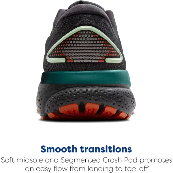 Brooks Mens Ghost 16 Neutral Running ShoeBlackened PearlJune BugGreen