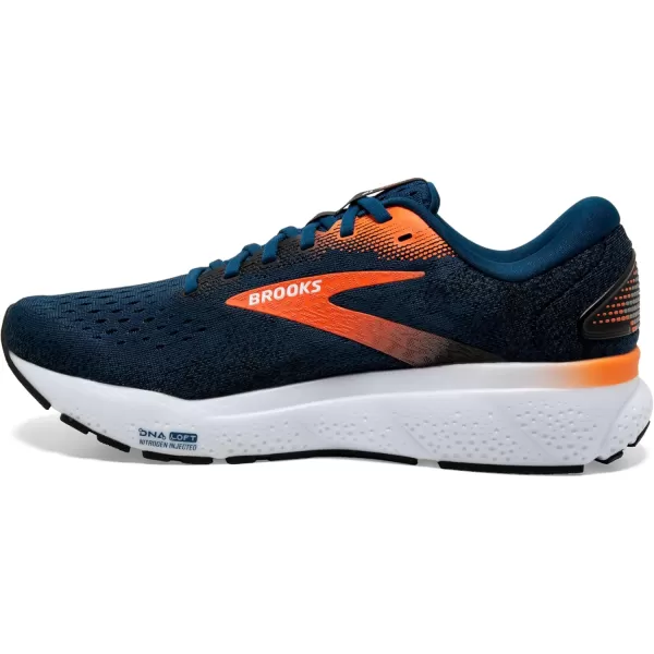 Brooks Mens Ghost 16 Neutral Running ShoeBlue OpalBlackNasturtium