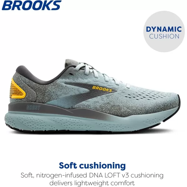 Brooks Mens Ghost 16 Neutral Running ShoeCloudGreyGold
