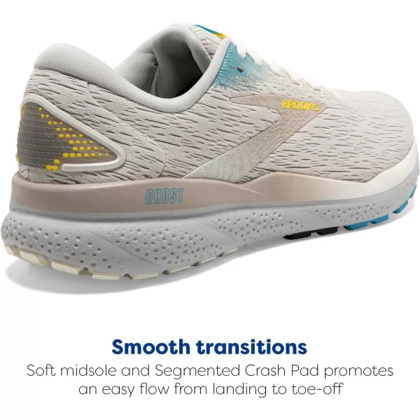 Brooks Mens Ghost 16 Neutral Running ShoeCoconutBlueYellow
