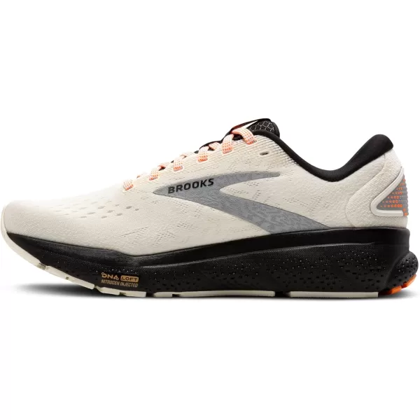 Brooks Mens Ghost 16 Neutral Running ShoeEcruOrangeBlack