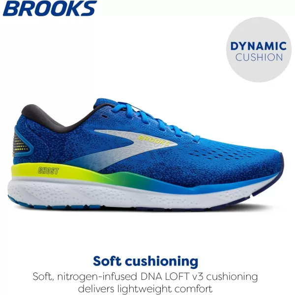 Brooks Mens Ghost 16 Neutral Running ShoeElectric BlueNavyLemon