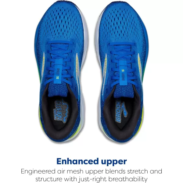 Brooks Mens Ghost 16 Neutral Running ShoeElectric BlueNavyLemon