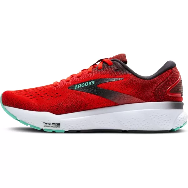 Brooks Mens Ghost 16 Neutral Running ShoeFiery RedEbonyCockatoo