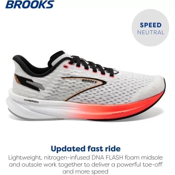 Brooks Mens Hyperion Neutral Running ShoeBlueFiery CoralOrange