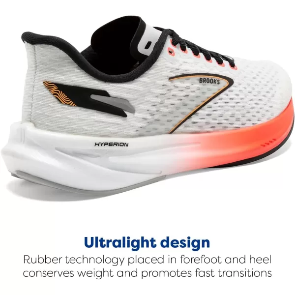 Brooks Mens Hyperion Neutral Running ShoeBlueFiery CoralOrange