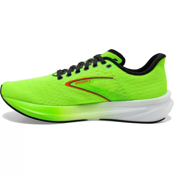 Brooks Mens Hyperion Neutral Running ShoeGreen GeckoRed OrangeWhite