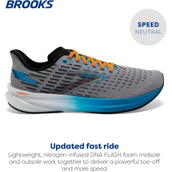 Brooks Mens Hyperion Neutral Running ShoeGreyAtomic BlueScarlet