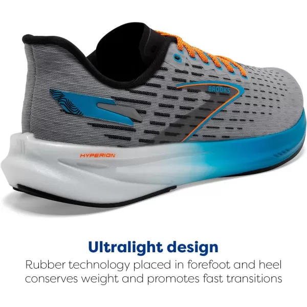 Brooks Mens Hyperion Neutral Running ShoeGreyAtomic BlueScarlet