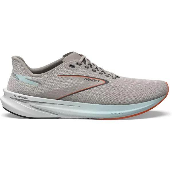 Brooks Mens Hyperion Neutral Running ShoeGreySkylightRed Orange
