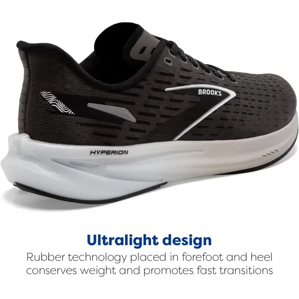 Brooks Mens Hyperion Neutral Running ShoeGunmetalBlackWhite