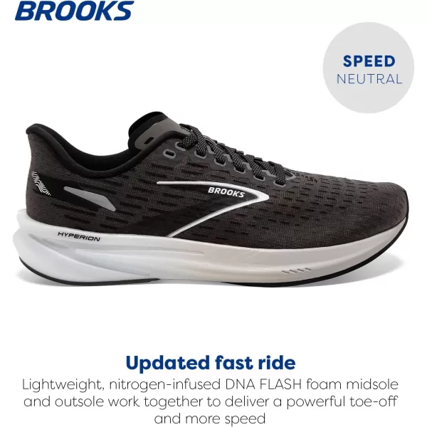 Brooks Mens Hyperion Neutral Running ShoeGunmetalBlackWhite