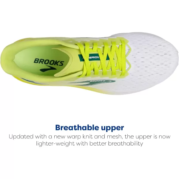 Brooks Mens Hyperion Neutral Running ShoeLimeGreenWhite