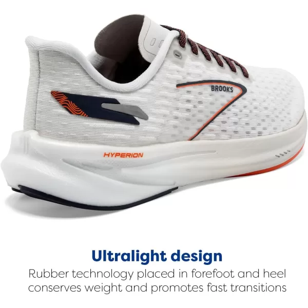 Brooks Mens Hyperion Neutral Running ShoeOyster MushroomBlack Iris